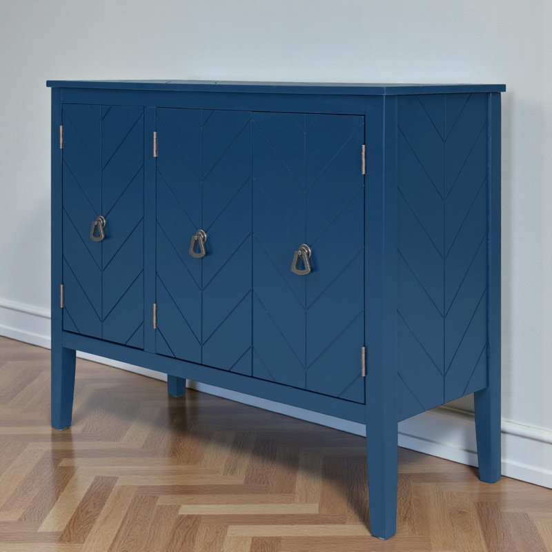 37" Sideboard with Cabinets, Navy Blue