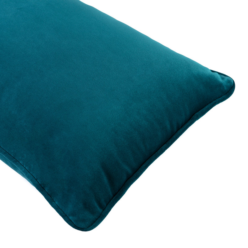 Housse de coussin en velours Chanasya Holland, Bleu sarcelle