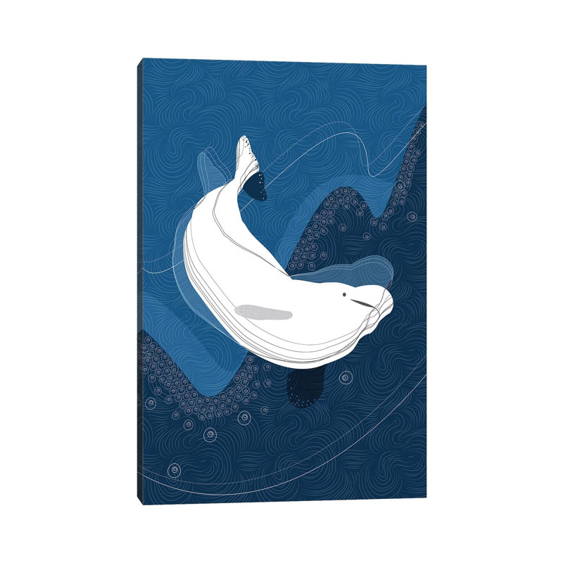 Beluga by Soul Curry Art & Illustrations - Wrapped Canvas Gallery-Wrapped Canvas Giclée, 30.48 cm H x 20.32 cm W