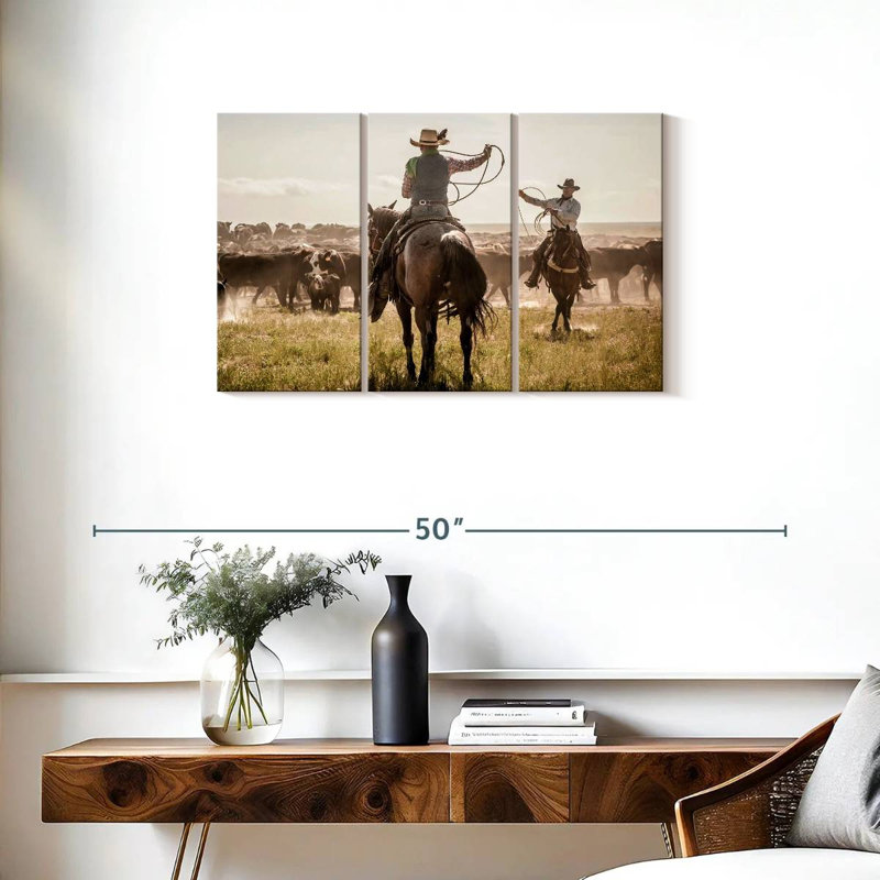 Brampt Cattle Drive Day, 20" H x 33" W