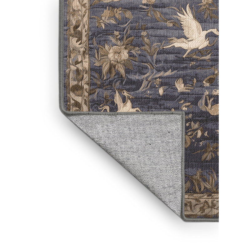 Tapis gris lavable à la machine, Rectangle 8 pi x 12 pi