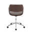 Chaise de travail contemporaine en métal et similicuir-1914582013