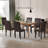 Leather Dining Chairs Set Of 6, Accent Parsons Diner Chair Upholstered Dining Room Chairs, Fabric Kitchen Chairs With Solid Wood Legs And Padded Seat For Living Room And Restaurant-1005759459