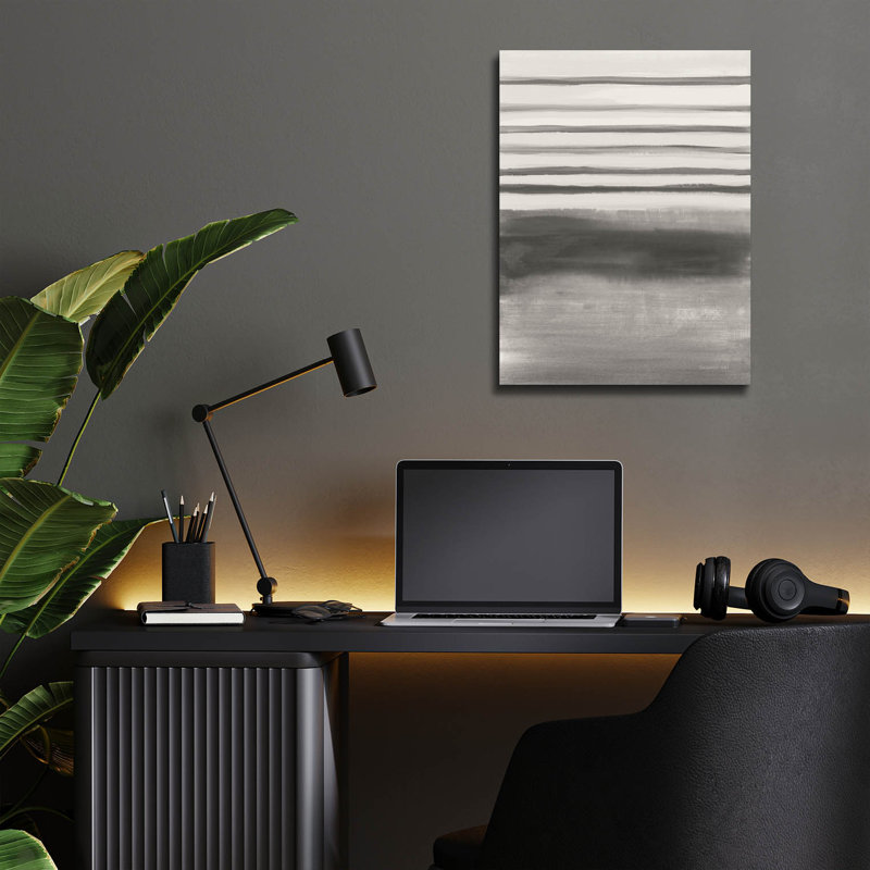 «Study In Gray 2» par Danhui Nai, art mural en verre acrylique, H 16 po x l 12 po x P 0,13 po