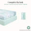 Collection Evolur Dreamer (ensemble de draps 2 pièces), vert écume de mer et imprimé de nuages