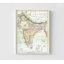«India 1857 - Gardiner 1902», reproduction de carte indoue, carte antique de l'Inde, salle de bain rustique de style campagne