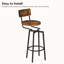 Bigvai Counter Stool with Metal Frame