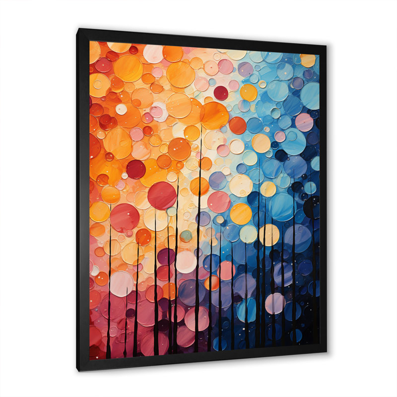 Mid Century Retro Rhythms II - Décoration murale abstraite, Cadre photo noir, H 40 po x l 30 po x P 1,5 po