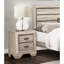 Table de chevet en bois naturel avec 2 tiroirs pour une chambre à coucher élégante-91328592