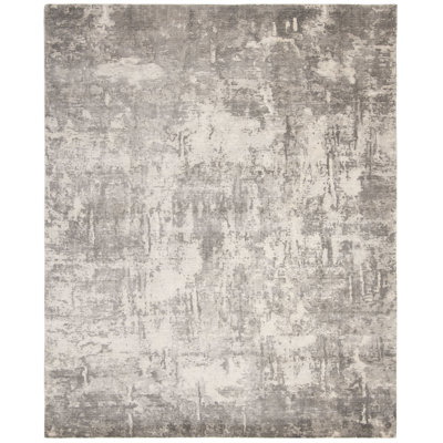 Mcelroy Abstract Hand-Woven Flatweave Gray Area Rug