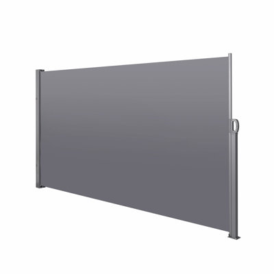 Cvetan Retractable Privacy Screen Awning - Waterproof & UV-Resistant Balcony Divider, Foldable Windproof Shade for Patio, Deck & Backyard by Ebern Designs