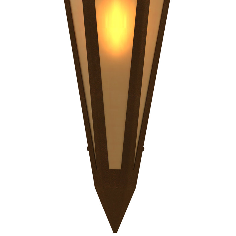Brum 2 - Light Flush Mounted Sconce, Oil Rubbed Bronze, Amber, Glass