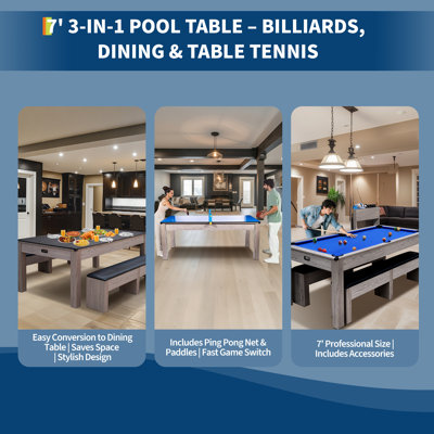 GustoWave 84'' L Pool Table