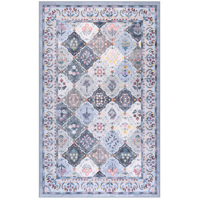 Large Ultra-Thin Colorful Moroccan Area Rug Washable Rugs  For Home Decor