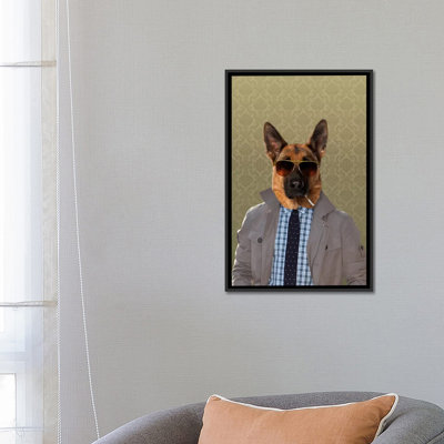 «Guy le berger allemand» par 5by5collectif - impression sur toile tendue