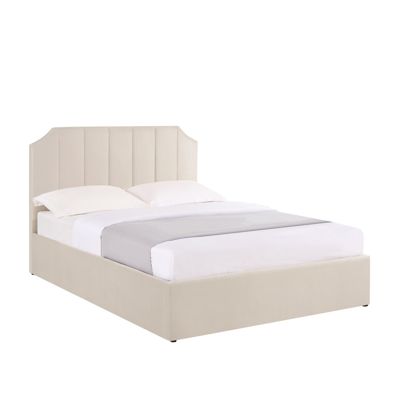 Conwy Upholstered Double (4'6) Bed, Beige