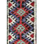 Tapis unique de 6 pi 5 po x 9 pi 1 po orange / saumon / bleu Jijim