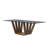 Kupang Glass + Walnut Rectangular Dining Table