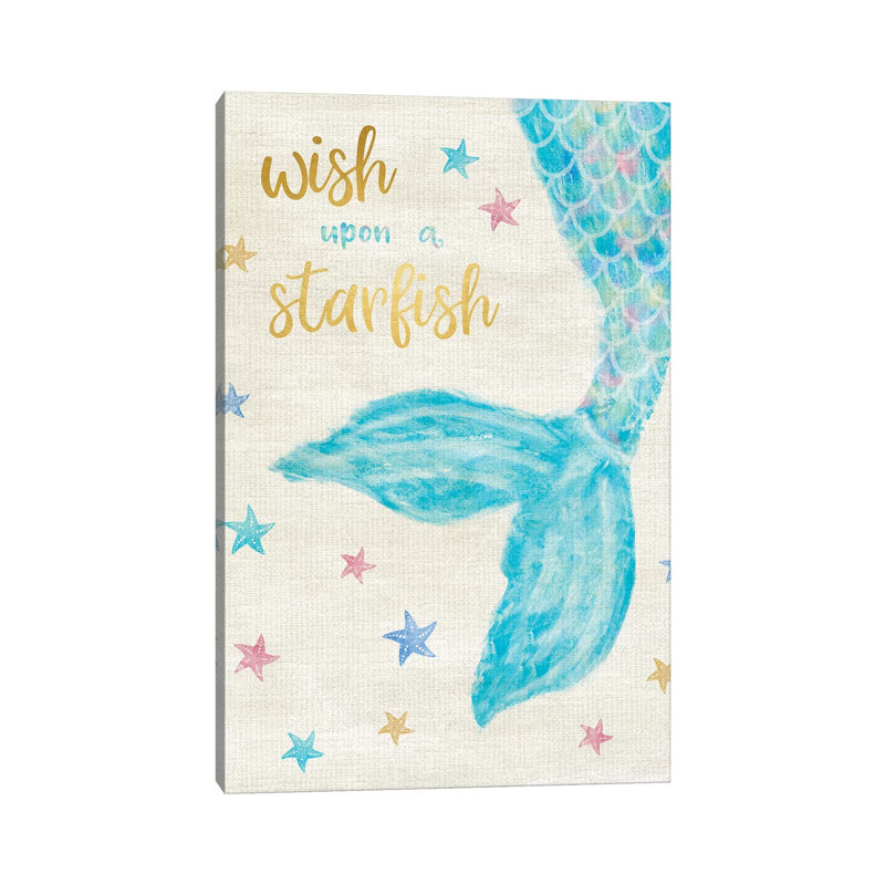 Mermaid Wish by Natalie Carpentieri - Wrapped Canvas Print, 66.04 cm H x 45.72 cm W x 3.175 cm D