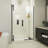 DreamLine Ascend 58 1/2 - 59 1/2 inch W x 72 inch H Frameless Pivot Shower Door in Matte Black-122500760-66535010