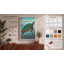 Turtle in Open Water Japandi 1 Piece Wrapped Canvas Wall Art-136736654-136736653