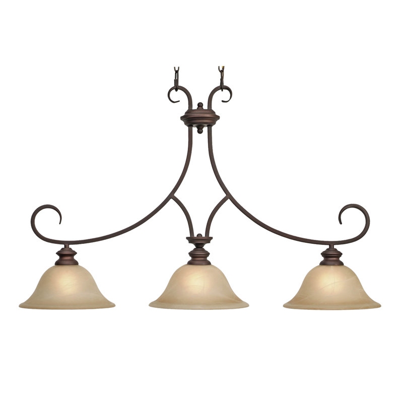 Lustre linéaire Anglim, 3 lumières, l 36 po, Bronze huilé