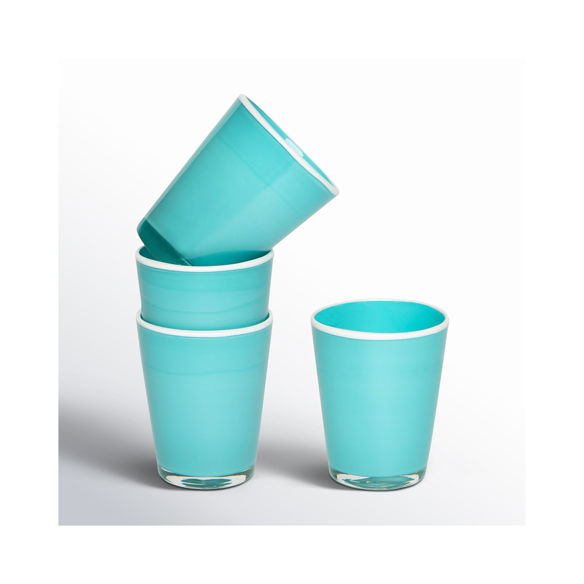 Sarya Glassware, Blue/White, 9 oz.