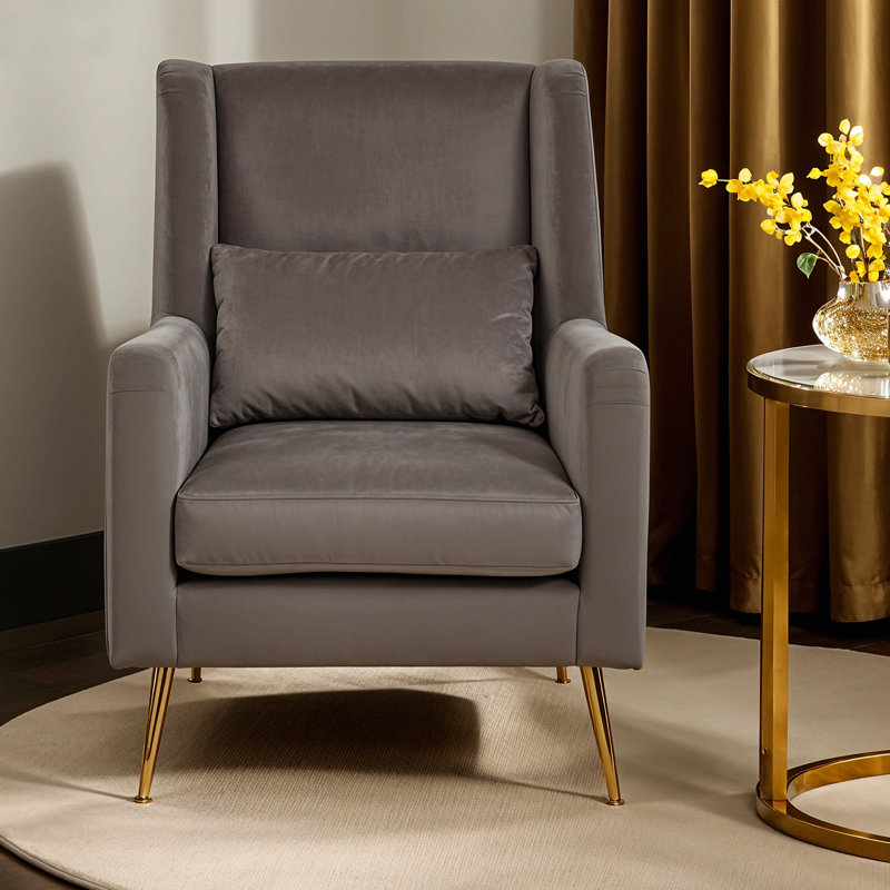 Azarion Upholstered Armchair, Grey