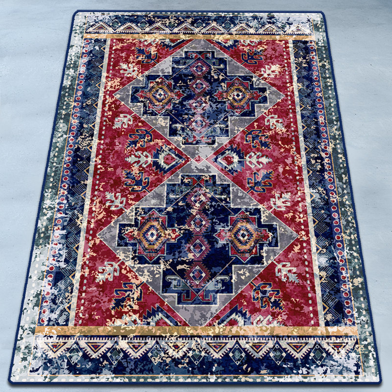 Stylish Area Rug, 4.6 x 6.2 Feet, 100% Polyester, 0.4 in Pile Height | Antibacterial, Non-Slip Underside, Machine Washable | Perfect for Living Room, Bedroom, and Dining Spaces, Durable & Easy to Maintain