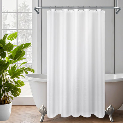 Hotel Luxury Soft Waffle Weave Shower Curtain