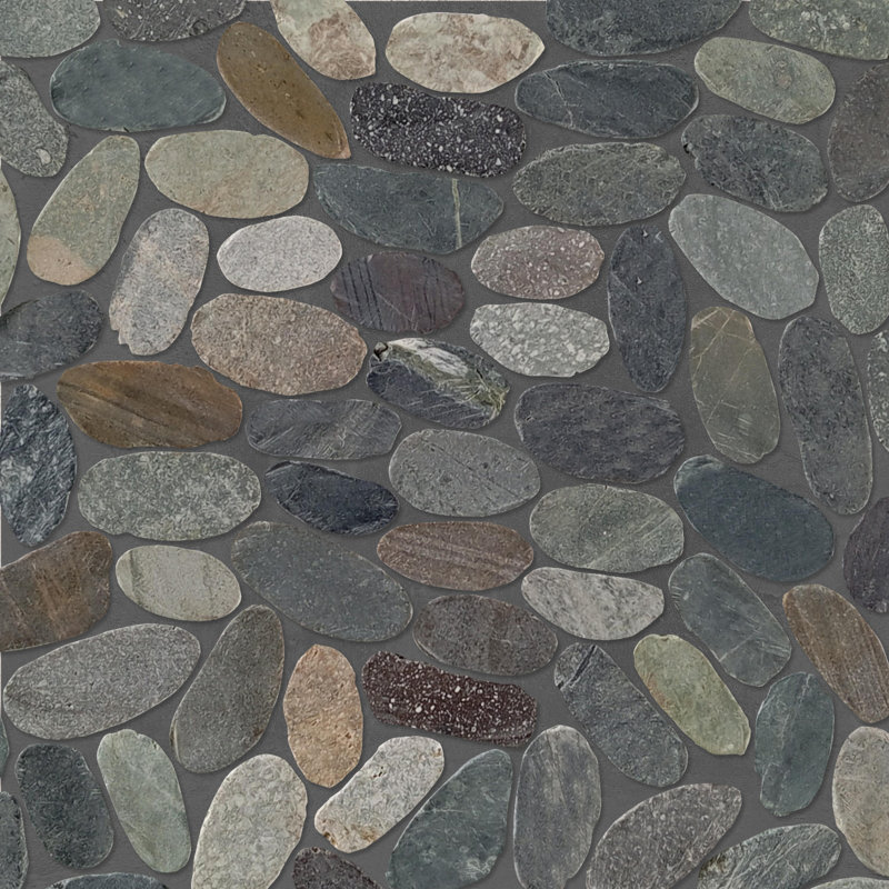 Carreau de mosaïque pour mur et plancher en pierre naturelle Hawaii 12 "x 12", Toba ovale