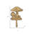 4" Gold Cast Iron Mushroom Wall Hook