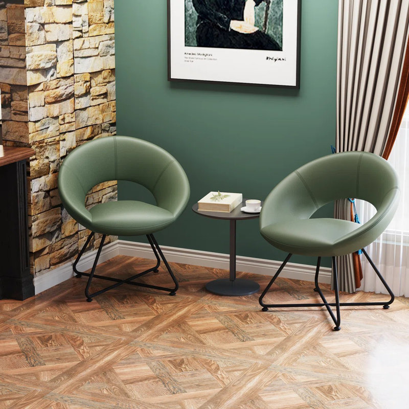 Upholstered Swivel Barrel Chair