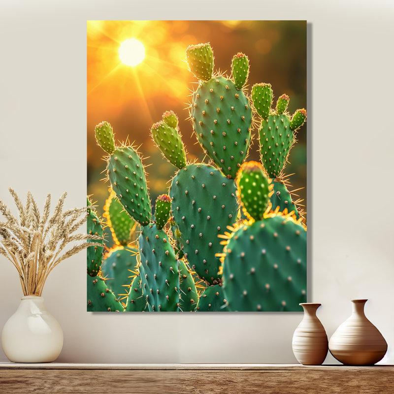 Mariusz - reproduction d'art traditionnelle en métal, art mural en métal Cactus, H 20 po x l 12 po