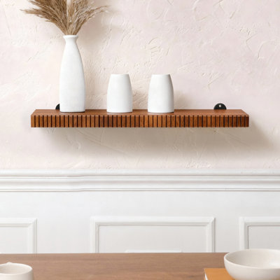 Urbana Solid Wood Wall Mounted Display Shelf