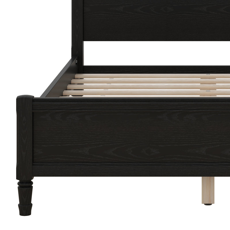 Lit plateforme en bois avec tête et pied de lit, lit de ferme moderne en bois pour enfants, adolescents, petits espaces