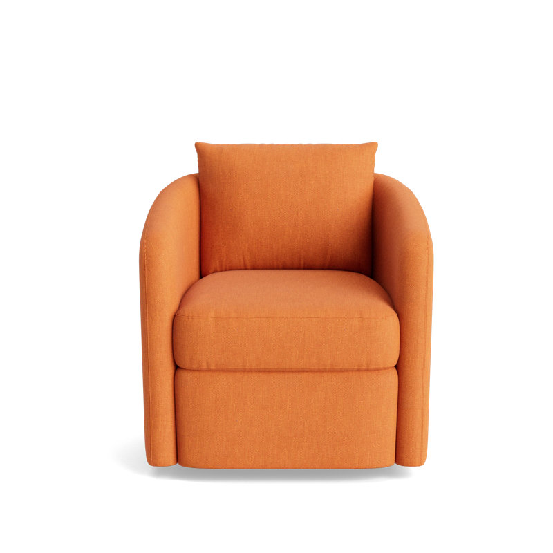 Astrid Swivel Chair, Performance Weave - Carrot