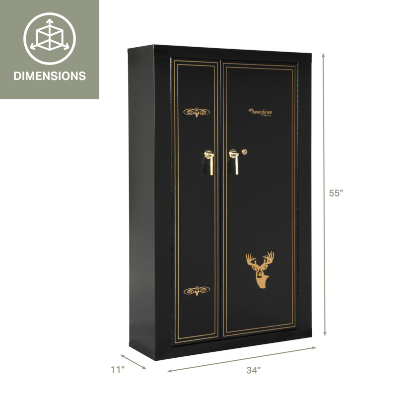  American Furniture Classics Woodmark 16 Gun Metal Cabinet, 16 Gun