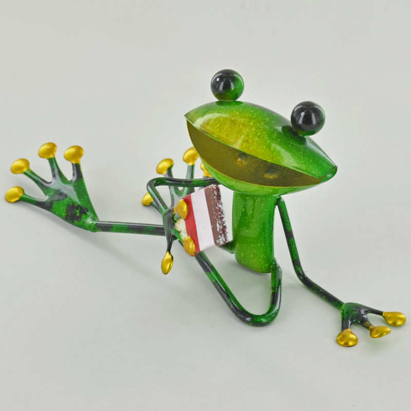 Judsonia Frog Weather Resistant Metal Garden Statue