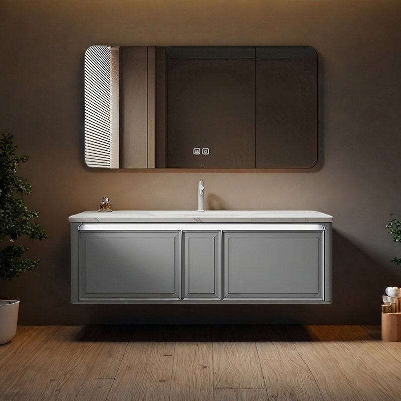 Armoire de salle de bain française, H 19,68 po x l 59,05 po x P 19,68 po