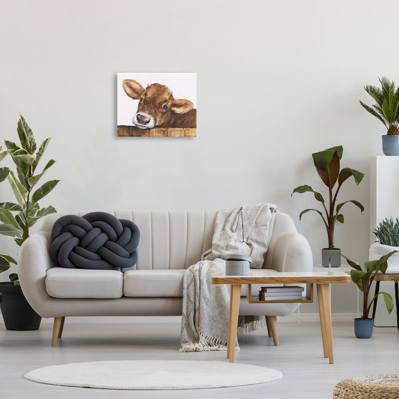 Art mural sur toile "Bétail de veau" par GeorgeDyachenkoArt, H 16 po x l 20 po