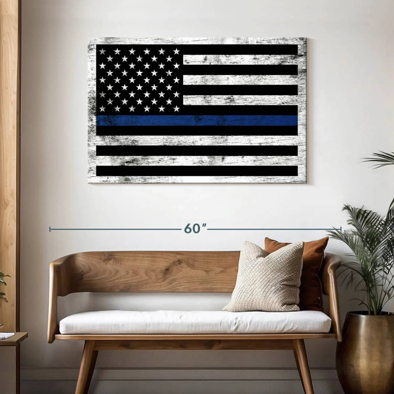 Drapeau de soutien de la police Lelar, H 30 po x l 45 po