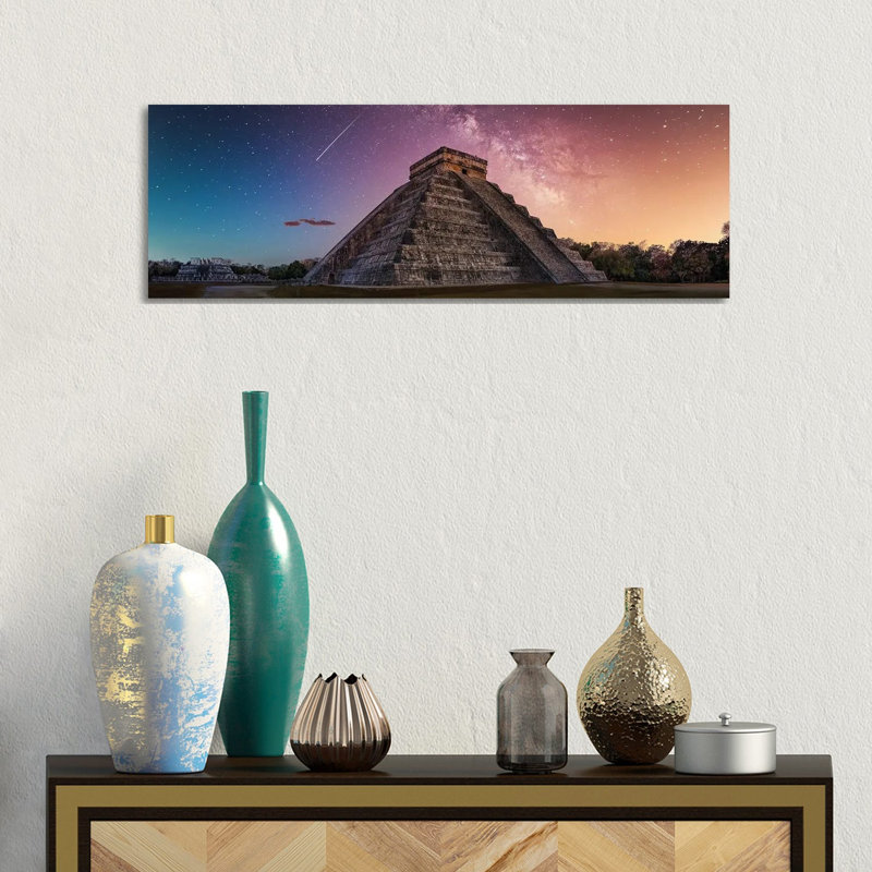 Milky Way Over Chichen-Itza by Jonathan Ross Photography - Wrapped Canvas Panoramic Print