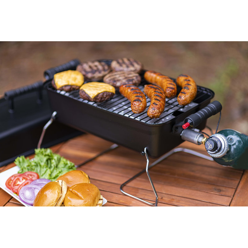 Gril au gaz propane portable à brûleur simple pour plateau de table Deluxe Charbroil