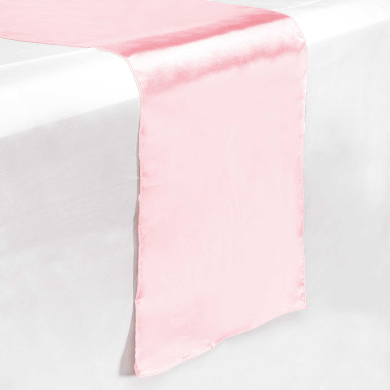  Rectangular Satin Table Runner, Pink