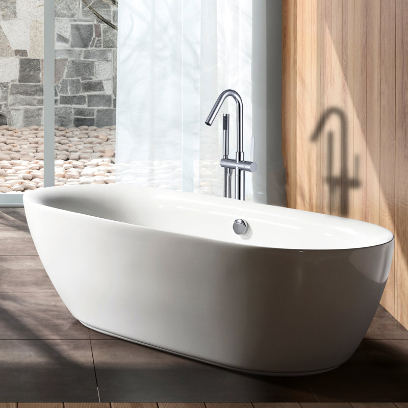 Robinet de baignoire autoportant avec douche à main Modern