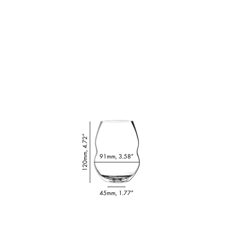 8E7B65D48642472CAC1993AED68DA1C5 Swirl Red Wine Stemless Tumbler, 20floz, Clear, Pack of 2
