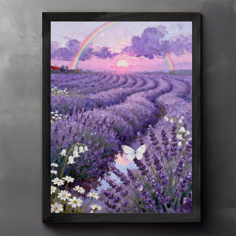 Art mural rétro noir, lavande mauve, impressions de style rétro, H 25 po x l 17 po