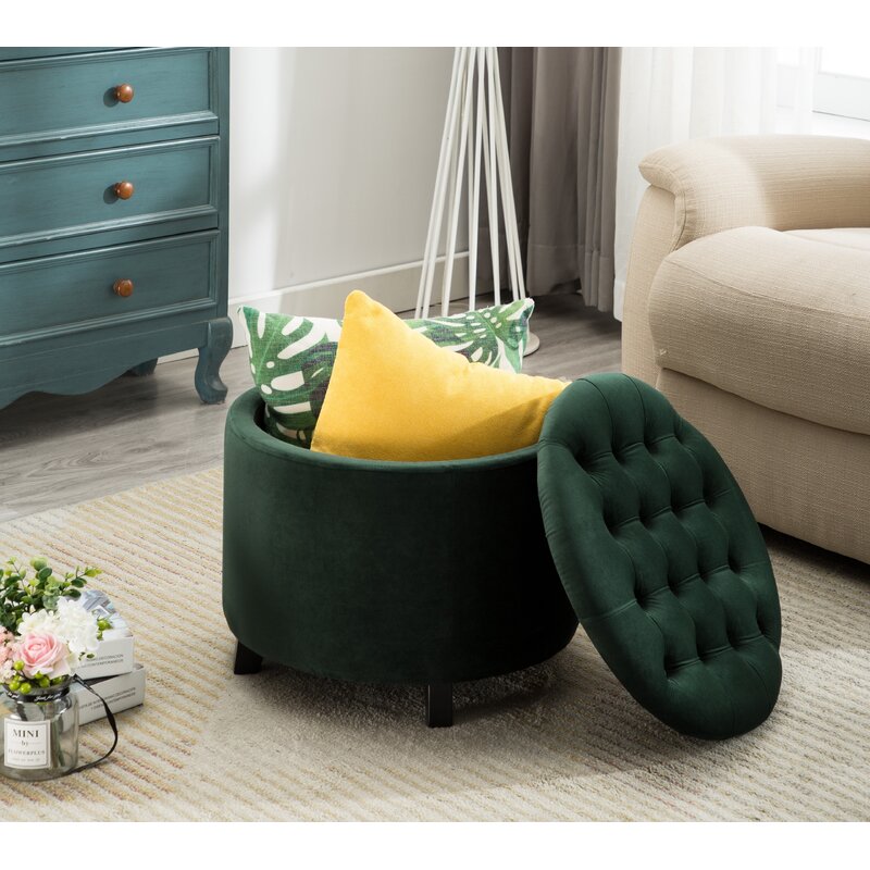 Etta Avenue™ Briana Upholstered Storage Ottoman & Reviews | Wayfair