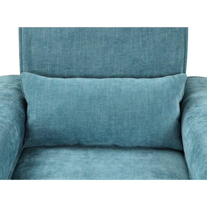Othoniel Upholstered Armchair, Blue Chenille